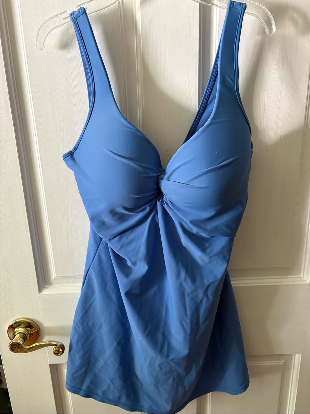 Periwinkle Blue Swimdress with Twist Detail